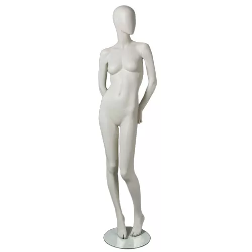 Manichino donna testa uovo Collezione Moon - White