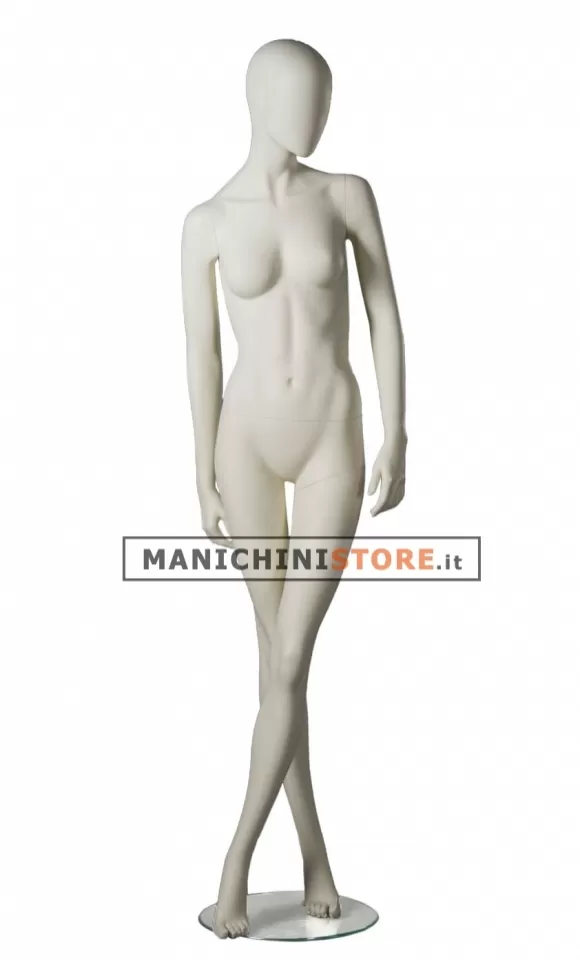 Manichino donna testa uovo Collezione Moon - White