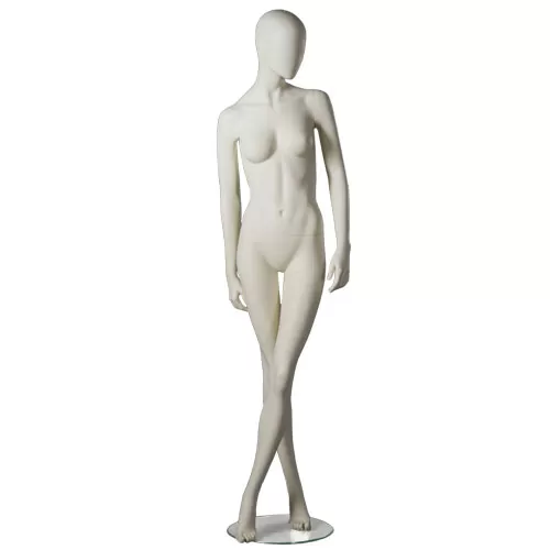 Manichino donna testa uovo Collezione Moon - White