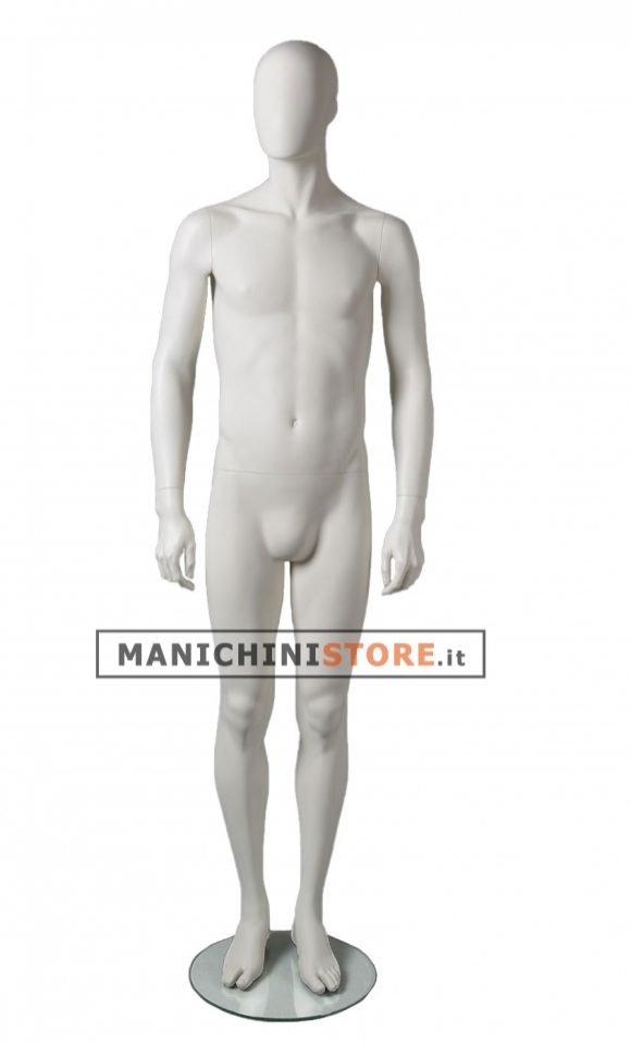 Manichino uomo testa uovo Collezione Moon - White