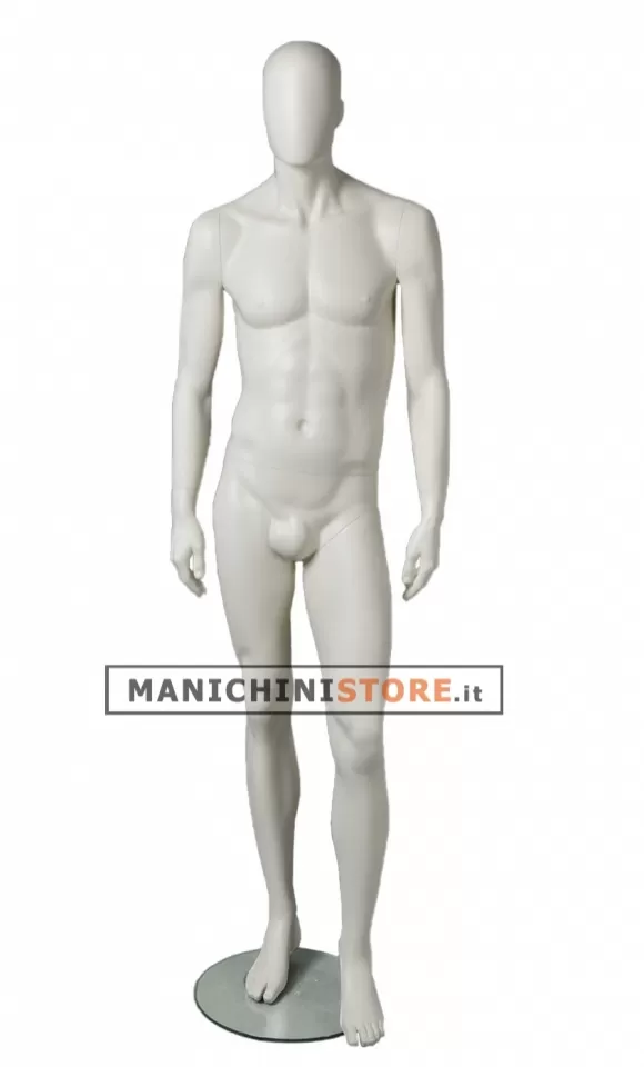 Manichino uomo testa uovo Collezione Moon - White