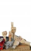 Jointed wooden female left hand