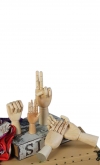 Jointed wooden male hand - high
