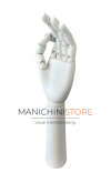 mano sinistra alta legno verniciata bianco