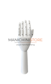 mano sinistra alta legno verniciata bianco