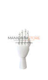 mano sinistra legno verniciata bianco