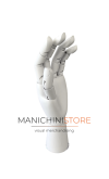 mano sinistra legno verniciata bianco