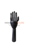 mano sinistra legno verniciata nero