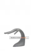 Mano curva portagioie in velluto grigio