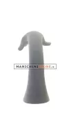 Mano curva portagioie in velluto grigio
