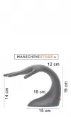 Mano curva portagioie in velluto grigio