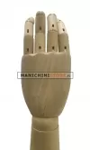 Mano articolata in legno con base