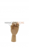Jointed wooden female left hand