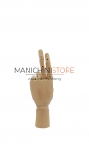 Jointed wooden female left hand