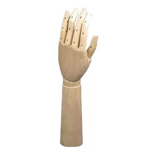 Mano uomo in legno articolata alta