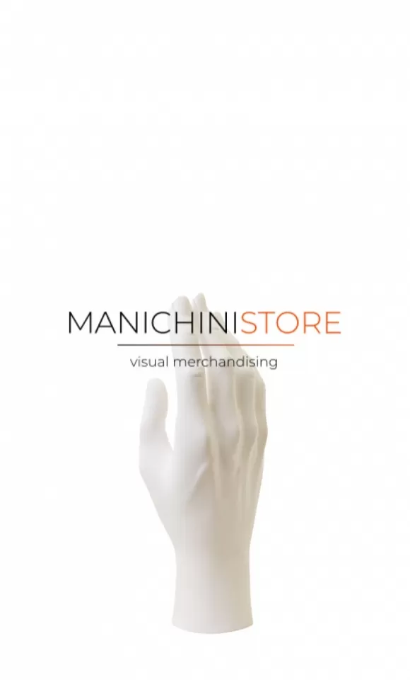 Mano uomo per guanti - bianca