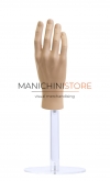 Mano uomo per guanti con base in plexiglass - color carne