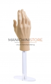 Mano uomo per guanti con base in plexiglass - color carne