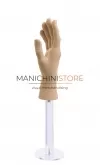 Mano uomo per guanti con base in plexiglass - color carne