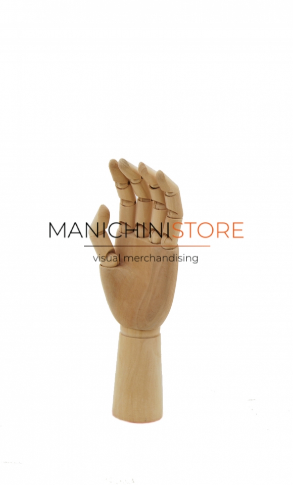 Mano uomo in legno articolata - sinistra