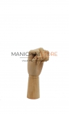 Jointed wooden male left hand