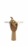 Jointed wooden male left hand
