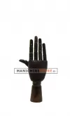 Mano da donna in legno scuro articolata