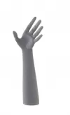 Mano portagioie in velluto grigio