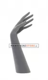 Mano portagioie in velluto grigio