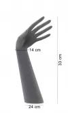 Mano portagioie in velluto grigio