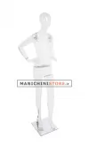Manichino donna testa uovo trasparente - F02