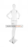Manichino donna testa uovo trasparente - F02