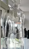 Manichino donna testa uovo trasparente - F02