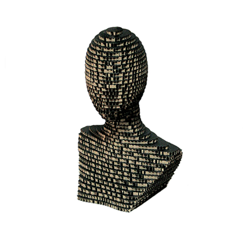 Mezzo busto in cartone a strati - Nero