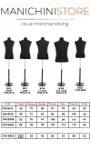 Busto uomo sartoriale professionale con braccia removibili