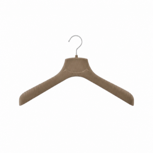 Coat hanger 40 x 4,5 cm - taupe velvet