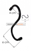 Gancio ad "S" - Alluminio Nero