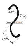 Gancio ad "S" - Alluminio Nero