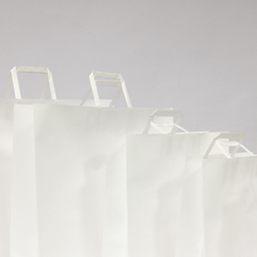 Sacchetto NEUTRAL WHITE con manico piatto