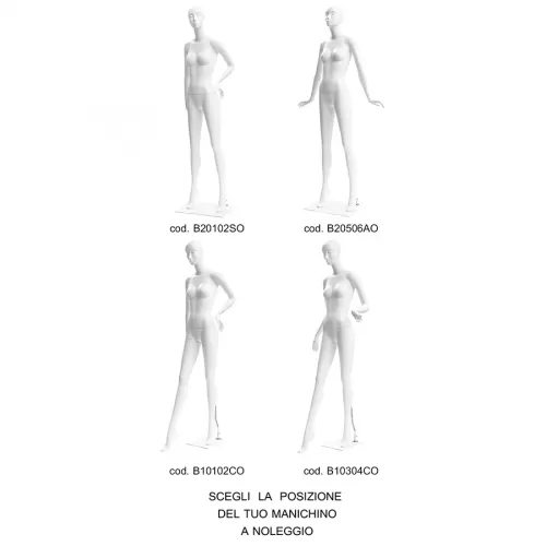 Noleggio 1 manichino donna Collezione WHITE