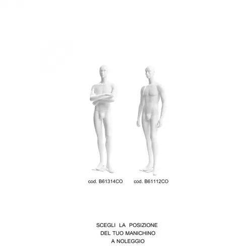 Noleggio 1 manichino uomo Collezione WHITE