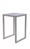 Sgabello in acciaio inox lucidato H 46 - ex noleggio