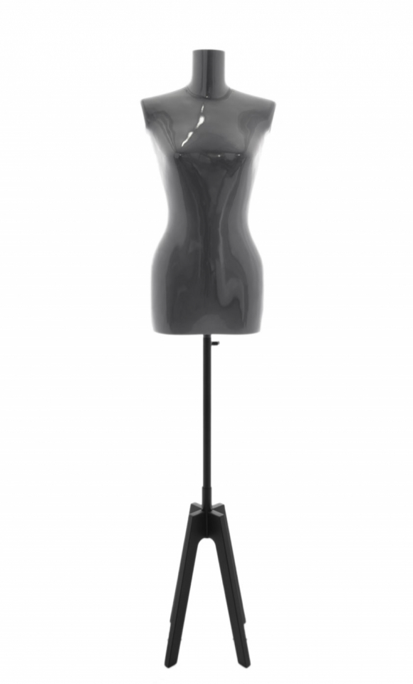 Busto donna Glossy grey con base Cross
