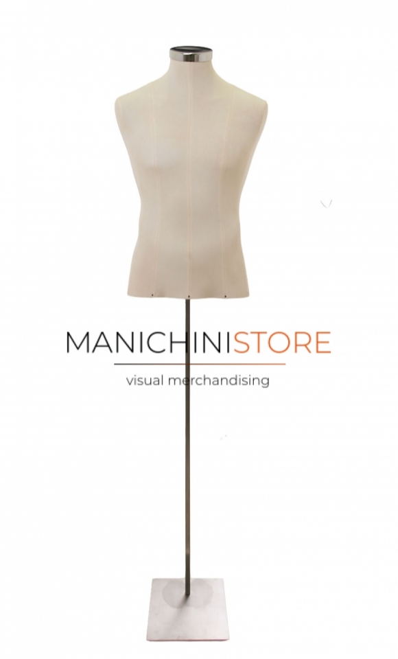 Busto uomo in lino con base satinata - con difetti