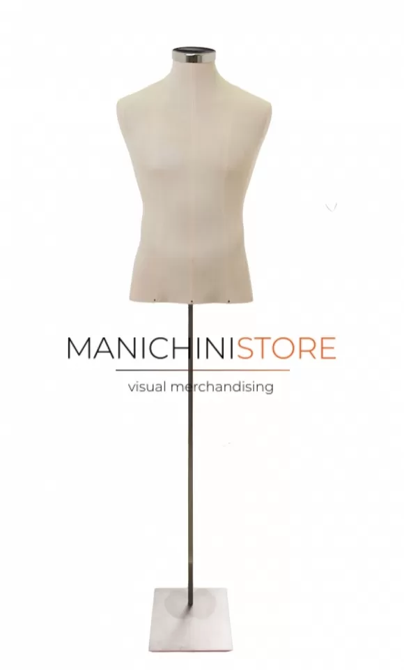 Busto uomo in lino con base satinata - con difetti