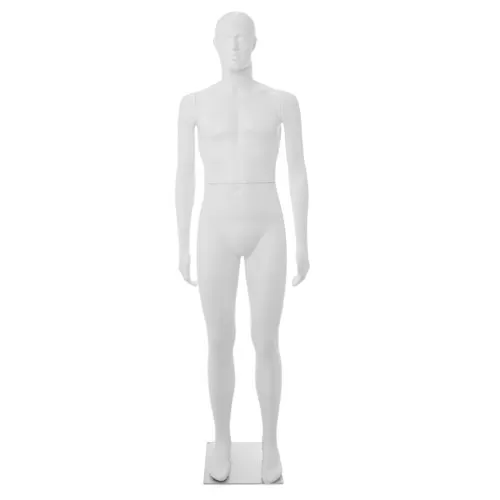 Manichino uomo dalla testa scolpita bianco - ex noleggio