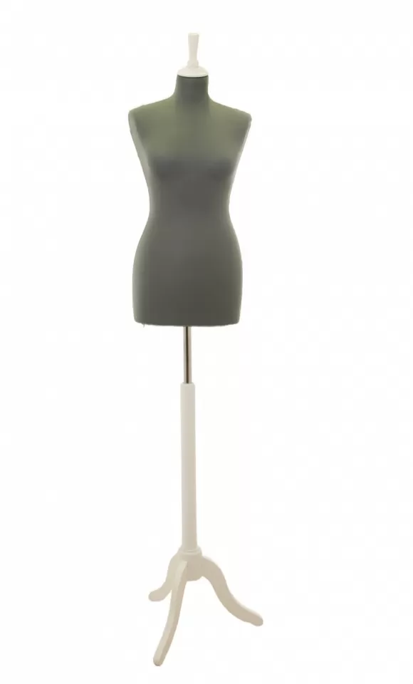Busto donna con maglina verde e base treppiede