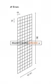 Pannello griglia cromato - 60 cm