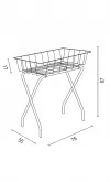 Cesta in griglia cromata 1100