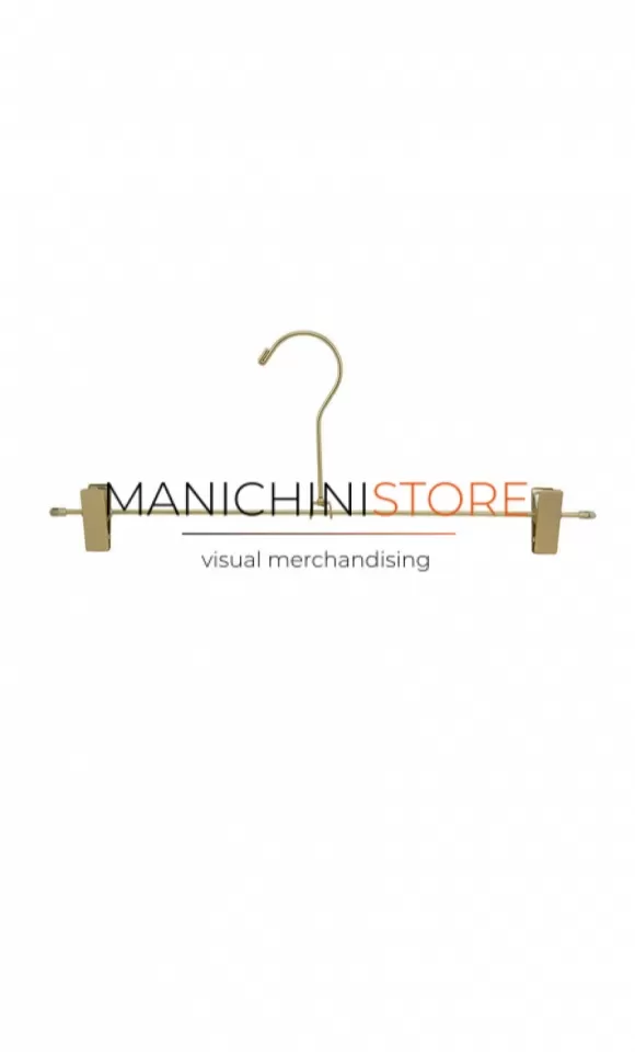 Gruccia metallo pinza 40 cm - oro